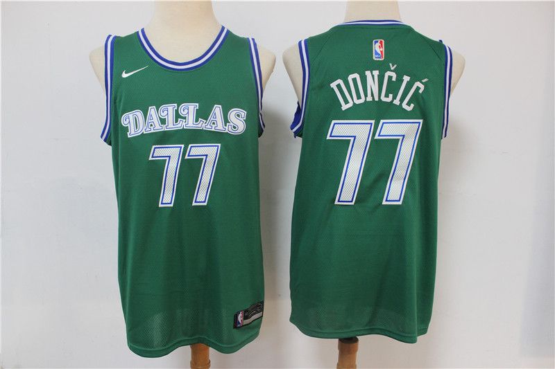 Men Dallas Mavericks #77 Doncic Green Nike Throwback Game NBA Jerseys->chicago bulls->NBA Jersey